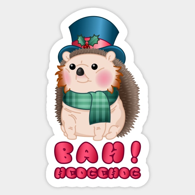 Bah! Hedgehog Sticker by JPenfieldDesigns